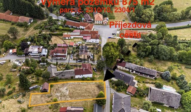 Prodej stavebního pozemku 875 m², Chroboly – Záhoří, okres Prachatice