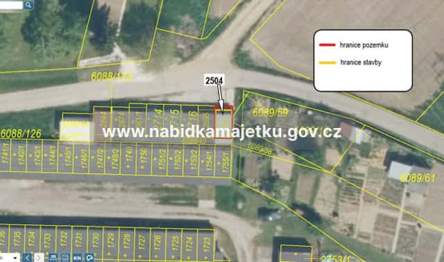 K. ú. Staré Město u Uherského Hradiště - pozemek stavební parc. č. 2504, součástí je stavba č. e. 81, Staré Město, okres Uherské Hradiště