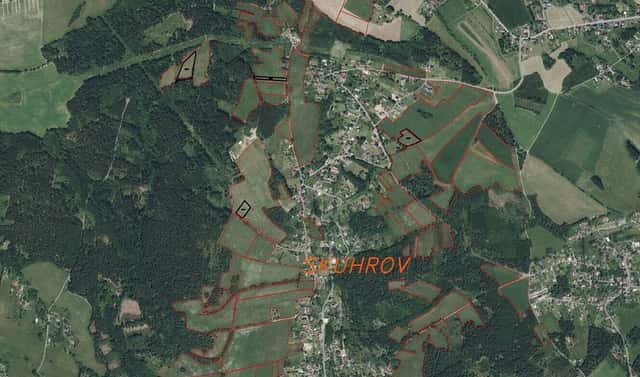 Prodej pole 15 346 m², Skuhrov, okres Jablonec nad Nisou