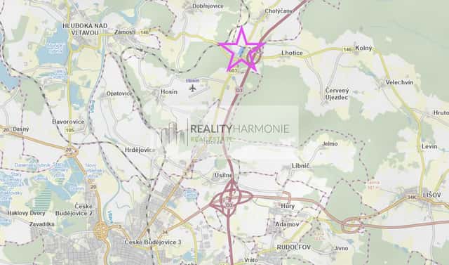Prodej komerčního pozemku 34 899 m², Hosín – Dobřejovice, okres České Budějovice