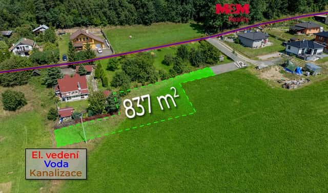 Prodej stavebního pozemku 837 m², Valašské Meziříčí – Bynina, okres Vsetín