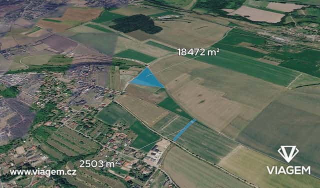 Prodej pole 3 714 m², Kly, okres Mělník