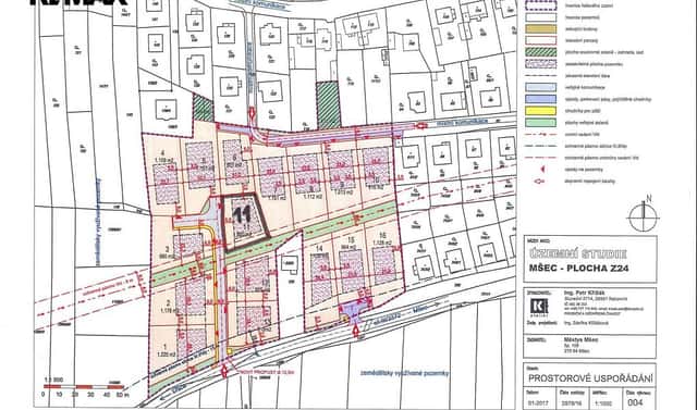 Prodej stavebního pozemku 822 m², Mšec, okres Rakovník