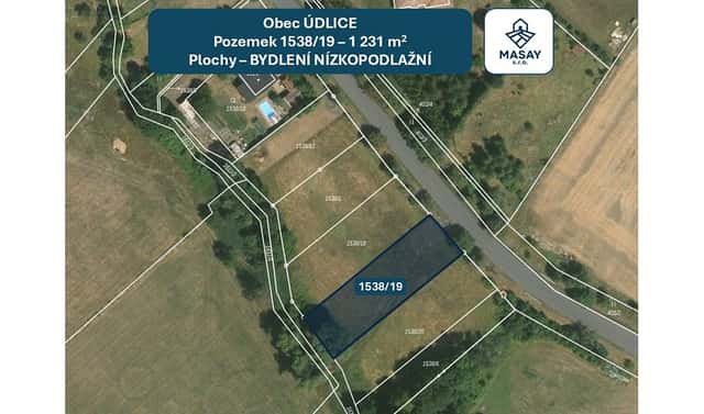 Prodej stavebního pozemku 1 231 m², Údlice, okres Chomutov