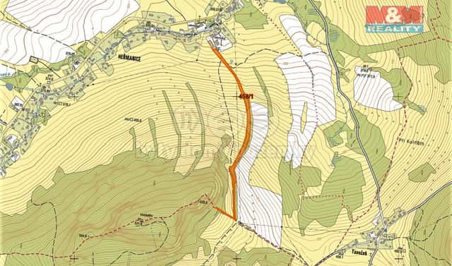 Prodej lesa 17 683 m², Žandov, okres Česká Lípa