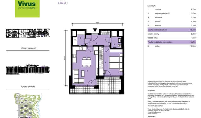 Prodej bytu 2+kk 54 m², Modřanská, Praha 4