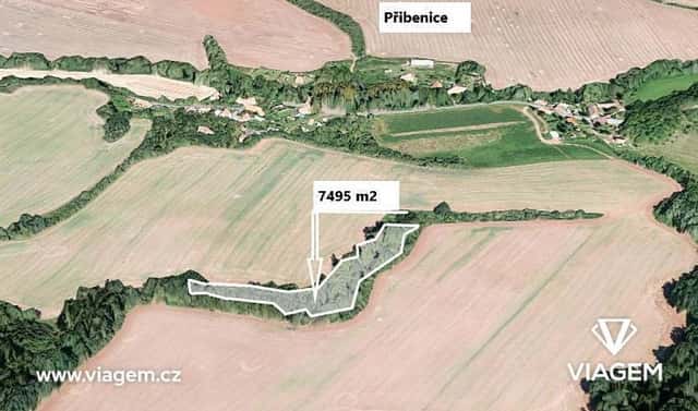 Prodej lesa 7 495 m², Lubenec, okres Louny