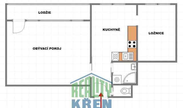 Pronájem bytu 2+1 57 m², Branická, Praha 4 – Braník