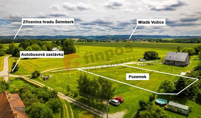 Prodej stavebního pozemku 1 702 m², Mladá Vožice – Chocov, okres Tábor