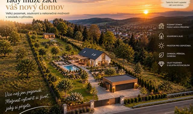 Prodej stavebního pozemku 2 603 m², Lípa, okres Zlín