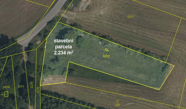 Prodej stavebního pozemku 2 234 m², Sedlice – Holušice, okres Strakonice