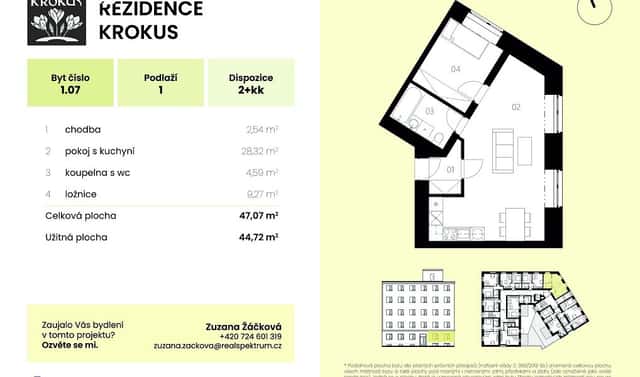 Prodej bytu 2+kk 45 m², Kuldova, Brno – Zábrdovice, okres Brno-město