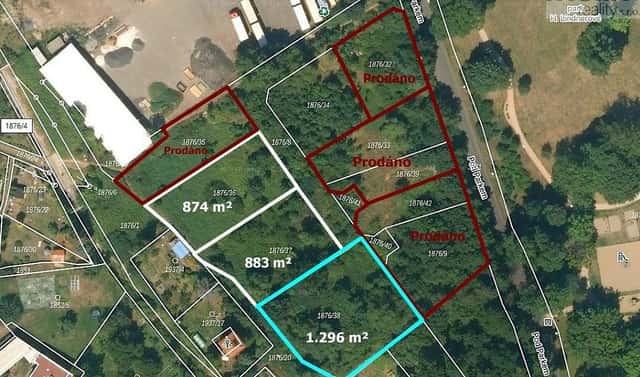 Prodej stavebního pozemku 1 296 m², Prokopská, Krupka, okres Teplice