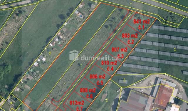 Prodej stavebního pozemku 802 m², Velký Borek, okres Mělník
