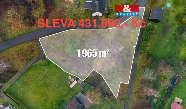Prodej stavebního pozemku 1 965 m², Růžová, okres Děčín
