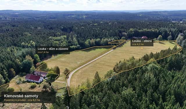 Prodej stavebního pozemku 59 247 m², Kunžak – Kaproun, okres Jindřichův Hradec