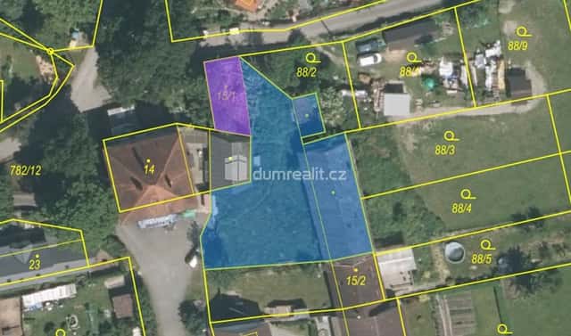 Prodej stavebního pozemku 837 m², Bernartice – Srlín, okres Písek