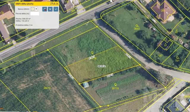 Prodej stavebního pozemku 941 m², Nechanice – Staré Nechanice, okres Hradec Králové
