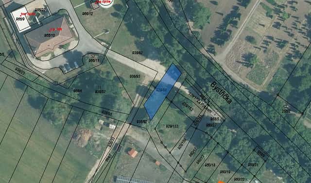 Prodej komerčního pozemku 240 m², Bystřice pod Hostýnem, okres Kroměříž