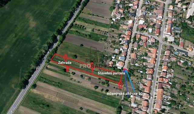 Prodej stavebního pozemku 4 274 m², Lužice, okres Hodonín