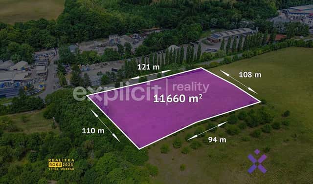 Prodej komerčního pozemku 11 660 m², Slušovice, okres Zlín