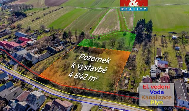 Prodej stavebního pozemku 75 200 m², Vilémov, okres Olomouc
