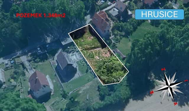 Prodej stavebního pozemku 1 348 m², U Potoka, Hrusice, okres Praha-východ