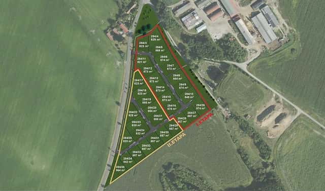Prodej stavebního pozemku 873 m², Žehuň, okres Kolín