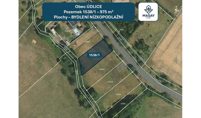 Prodej stavebního pozemku 975 m², Údlice, okres Chomutov