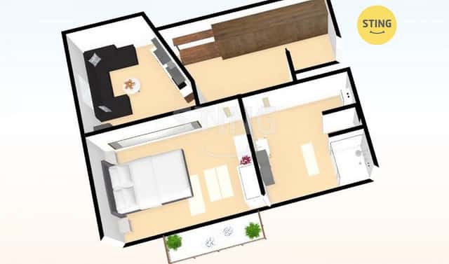 Pronájem bytu 2+kk 37 m², Kosmákova, Přerov – Přerov I-Město