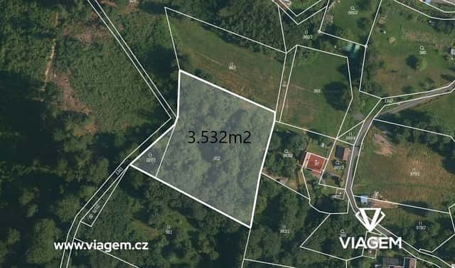 Prodej zahrady 3 532 m², Oznice, okres Vsetín