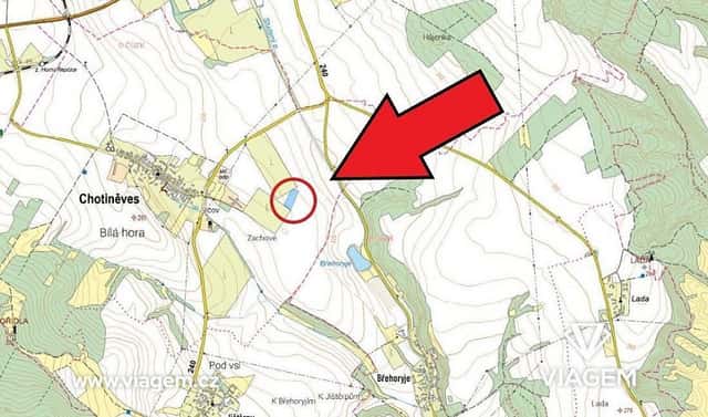 Prodej pole 2 796 m², Chotiněves, okres Litoměřice