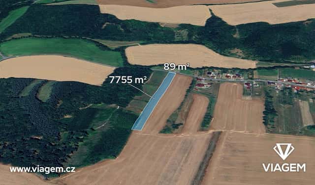 Prodej pole 5 229 m², Částkov, okres Uherské Hradiště
