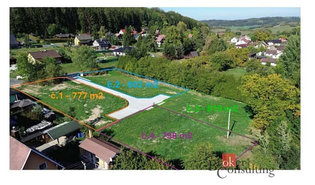 Prodej stavebního pozemku 777 m², Mochtín – Srbice, okres Klatovy