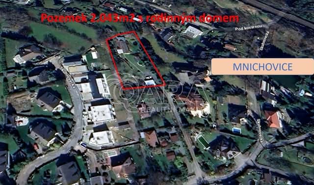 Prodej stavebního pozemku 2 043 m², Skuhrovecká, Mnichovice – Božkov, okres Praha-východ
