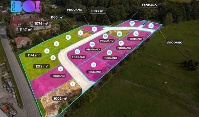 Prodej stavebního pozemku 1 002 m², Havířov, okres Karviná