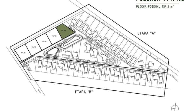 Prodej stavebního pozemku 755 m², Úžická, Odolena Voda, okres Praha-východ