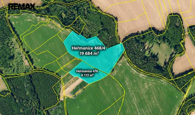 Prodej pole 29 196 m², Heřmanice, okres Havlíčkův Brod