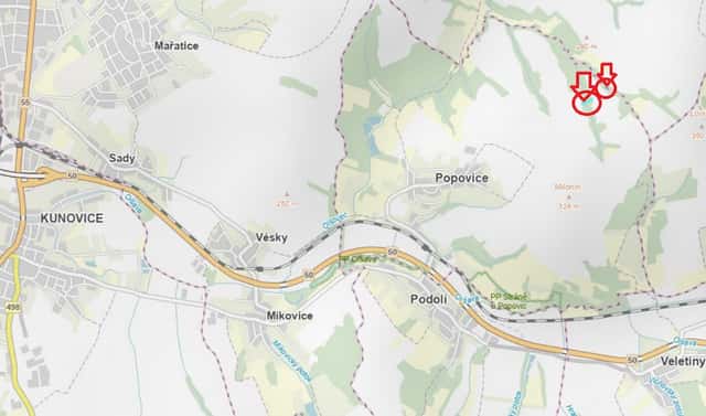 Prodej lesa 575 m², Popovice – Horní Bříza, okres Uherské Hradiště