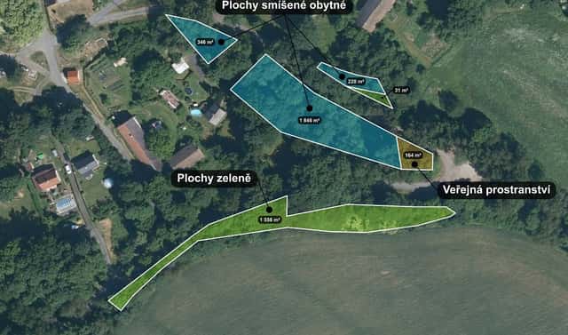Prodej stavebního pozemku 4 165 m², Planá – Kříženec, okres Tachov