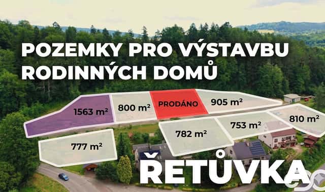 Prodej stavebního pozemku 1 563 m², Řetůvka, okres Ústí nad Orlicí