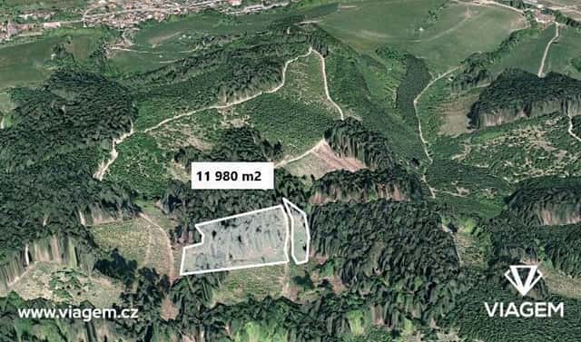Prodej lesa 11 980 m², Lhota u Vsetína, okres Vsetín