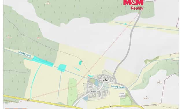Prodej pole 19 794 m², Kladruby – Láz, okres Tachov