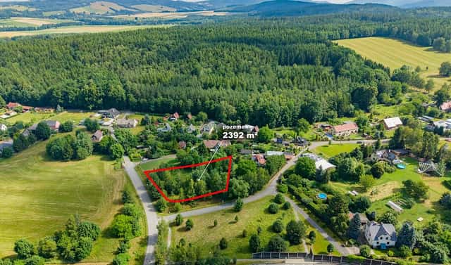 Prodej stavebního pozemku 2 392 m², Pomezní, Liberec – Liberec XXXIV-Bedřichovka