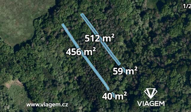 Prodej lesa 4 861 m², Kelníky, okres Zlín