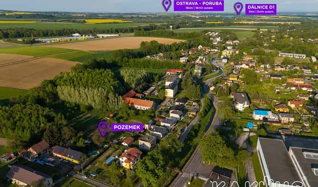 Prodej stavebního pozemku 800 m², Velké Albrechtice, okres Nový Jičín