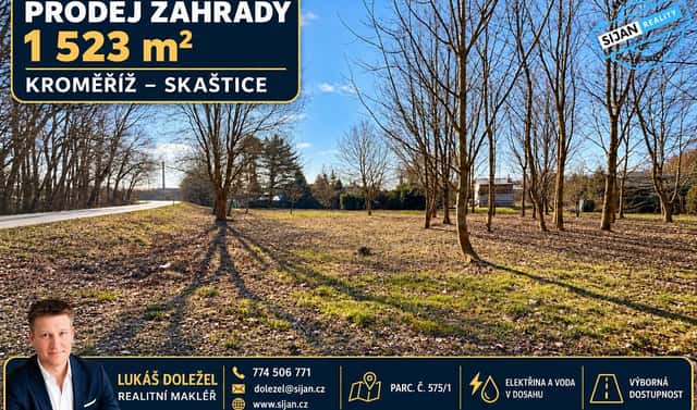 Prodej zahrady 1 523 m², Kroměříž