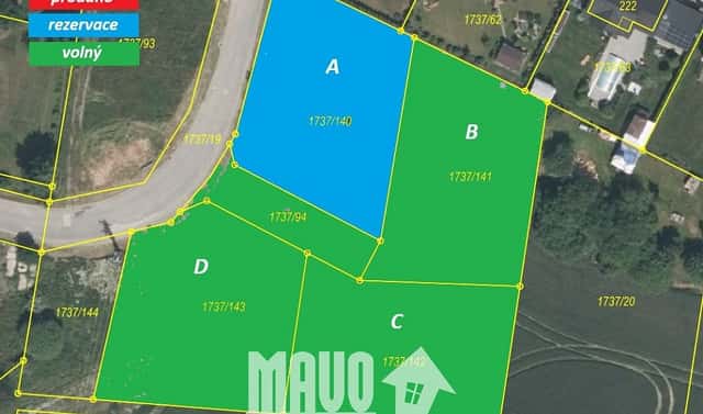 Prodej stavebního pozemku 1 134 m², Dobev – Oldřichov, okres Písek