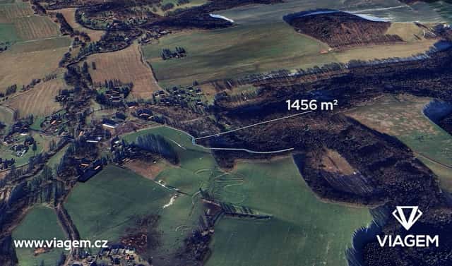 Prodej pole 1 456 m², Višňová, okres Liberec