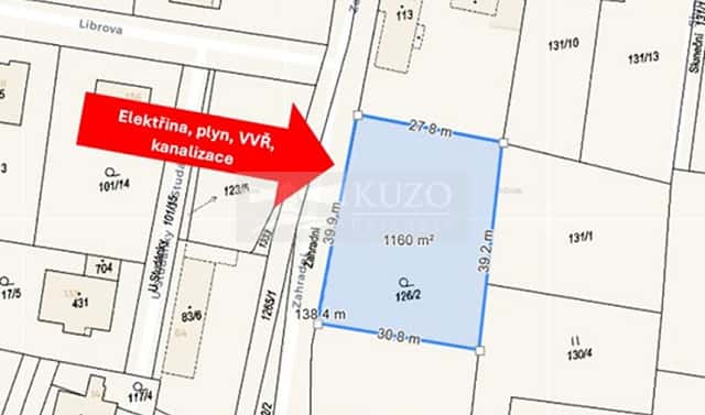 Prodej stavebního pozemku 1 160 m², Kunice, okres Praha-východ
